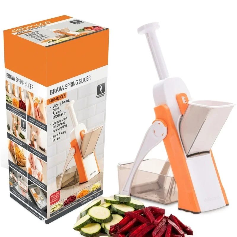 Brava manual vegetable chopper with rotating cutting mechanism
