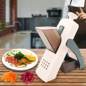 Brava spring vegetable slicer chopper with manual cutting mechanism