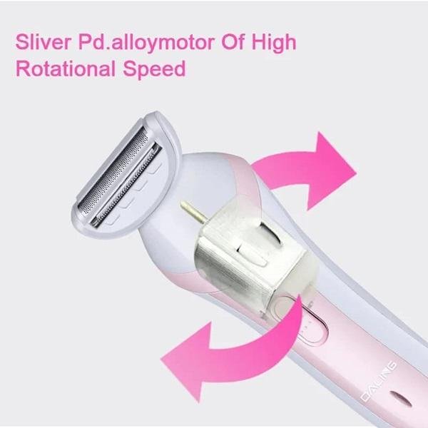 Women's rechargeable epilator with hair removal head