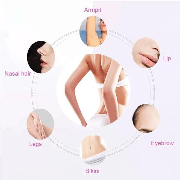 Electric rechargeable epilator for women's body hair removal
