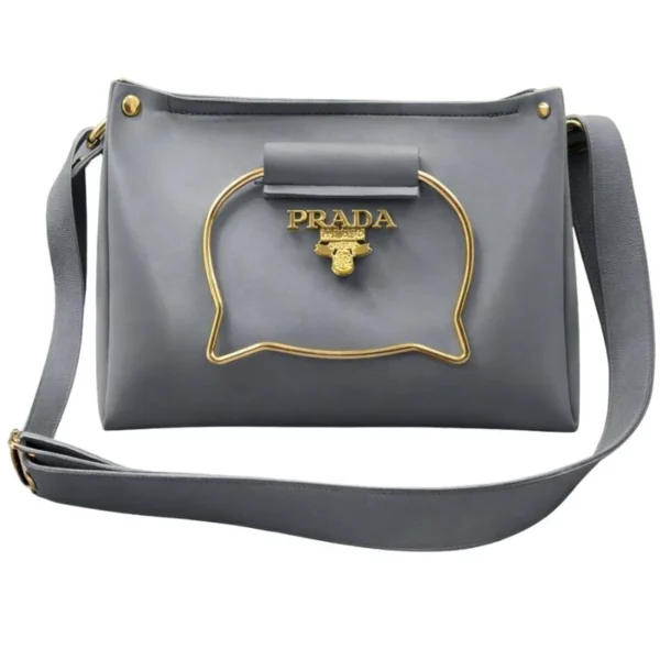 Gray Cat Handle Handbag Shoulder Crossbody Bag